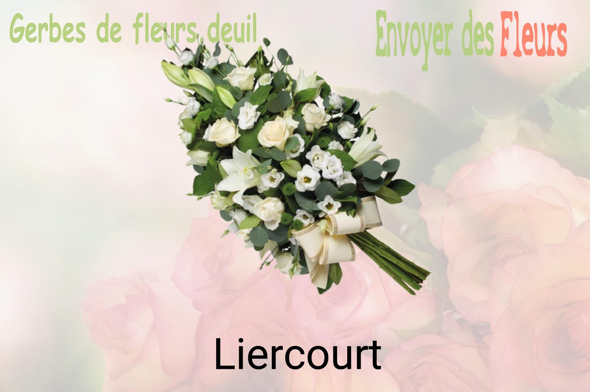 Gerbe de fleurs de deuil livrée à Liercourt